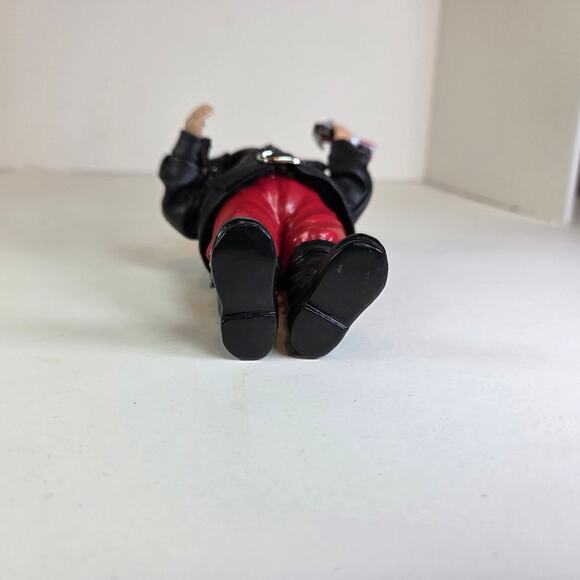 Biker Santa Claus Figurine with Motorcycle – Christmas Decor, 6" Tall - Picture 11 of 14